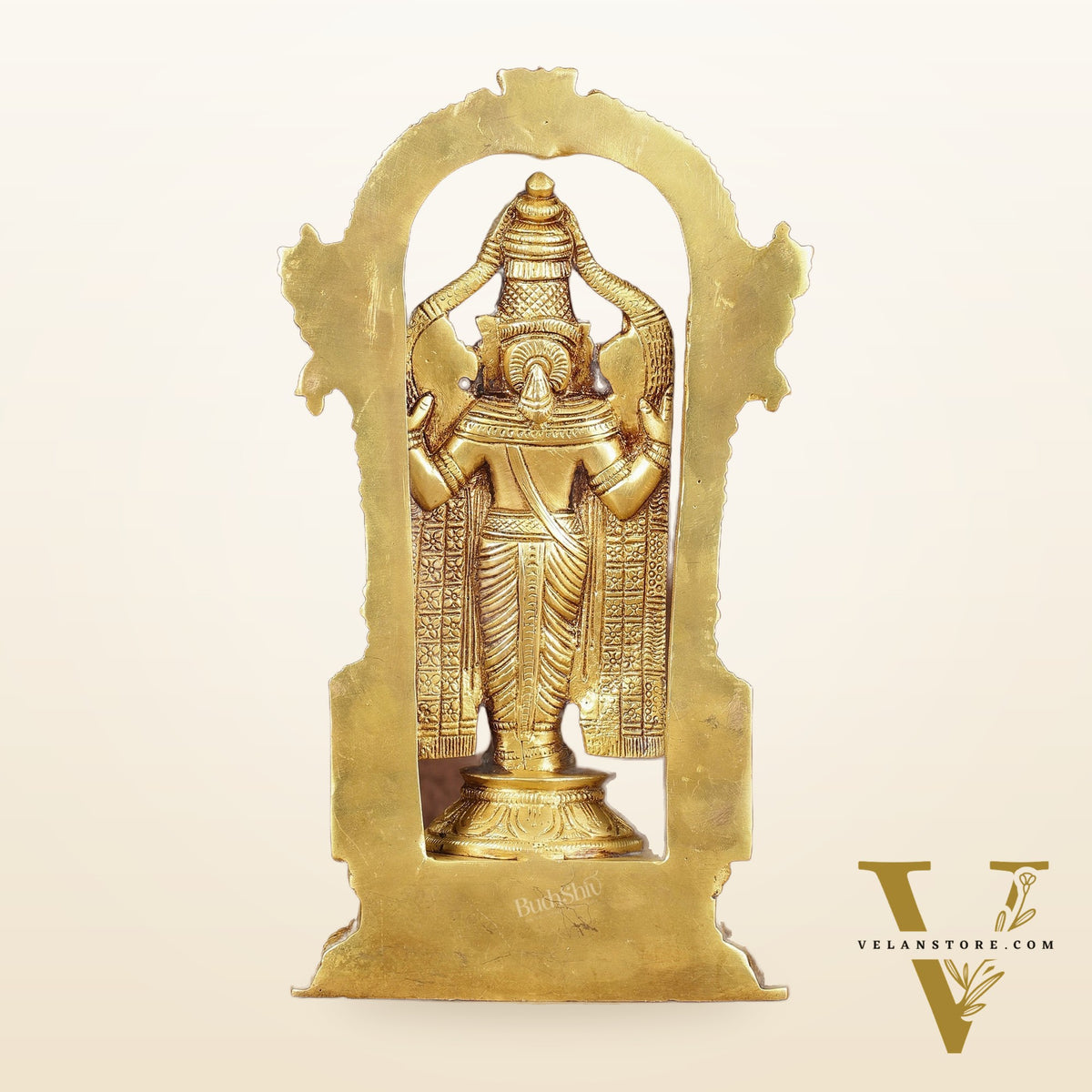 Pure Brass Lord Tirupati Balaji Statue | Height: 12 inch