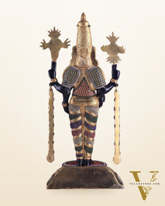 Pure Brass Lord Tirupati Balaji Venkateshwara Swamy idol | 24 inch black and gold