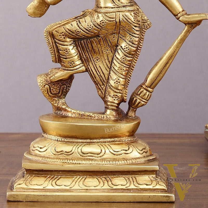 Pure Brass Lord Varaha with Goddess Lakshmi & Bhumi Devi – 8.5 inch