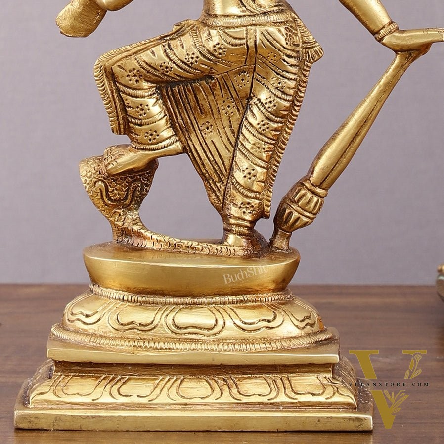 Pure Brass Lord Varaha with Goddess Lakshmi & Bhumi Devi – 8.5 inch
