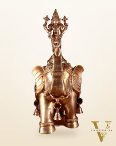 Pure Brass Lord Venkateshwara Swamy on Elephant – 16.5”