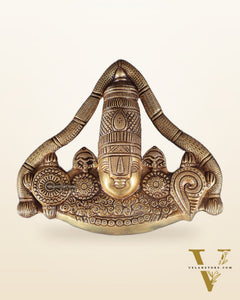 Pure Brass Lord Venkateshwara Tirupati Balaji face Wall Hanging 10 inch