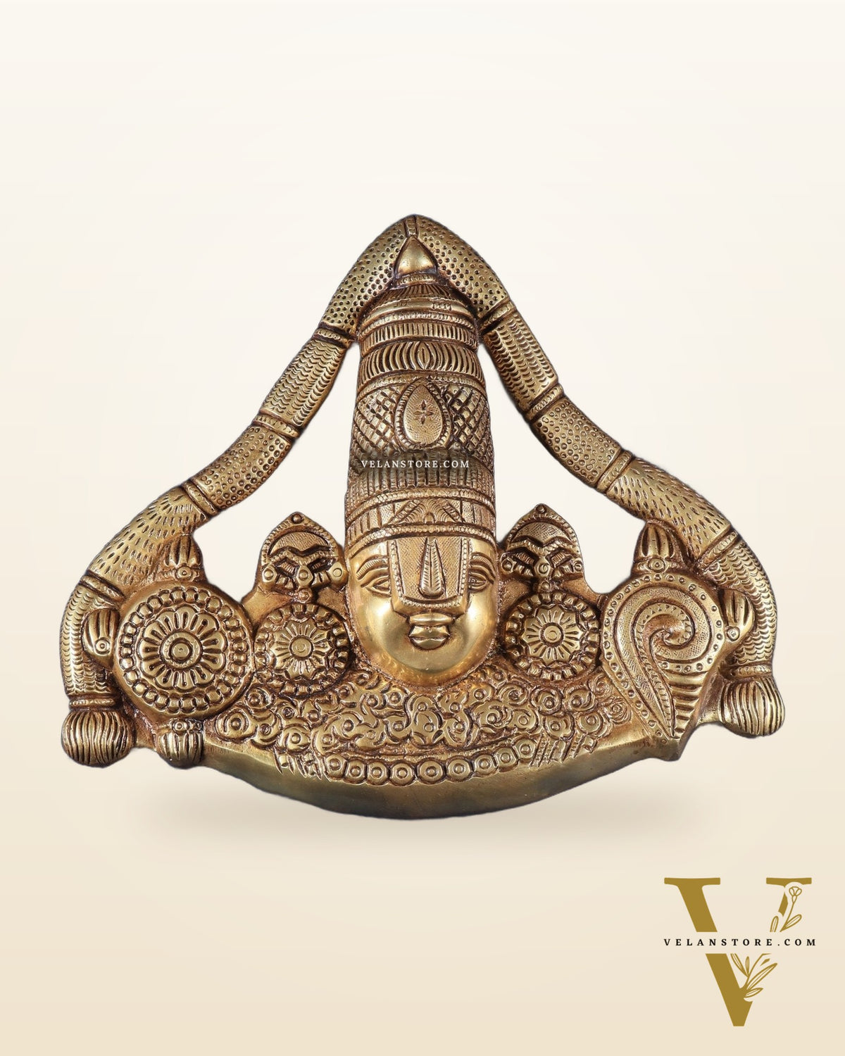 Pure Brass Lord Venkateshwara Tirupati Balaji face Wall Hanging 10 inch