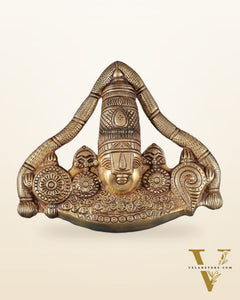 Pure Brass Lord Venkateshwara Tirupati Balaji face Wall Hanging 10 inch