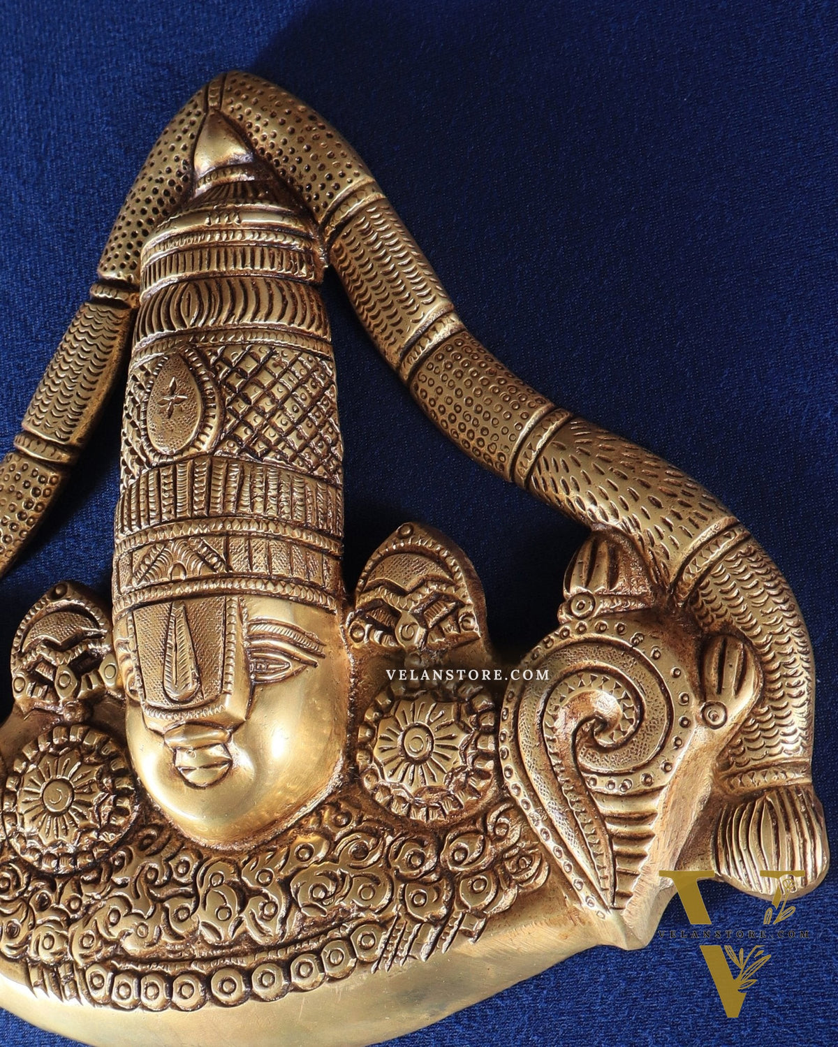 Pure Brass Lord Venkateshwara Tirupati Balaji face Wall Hanging 10 inch