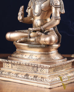 Pure Brass Madhurakavi Alvar - Azhwar Saint of South India 8.25"