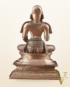 Pure Brass Madhurakavi Alvar - Azhwar Saint of South India 8.25"