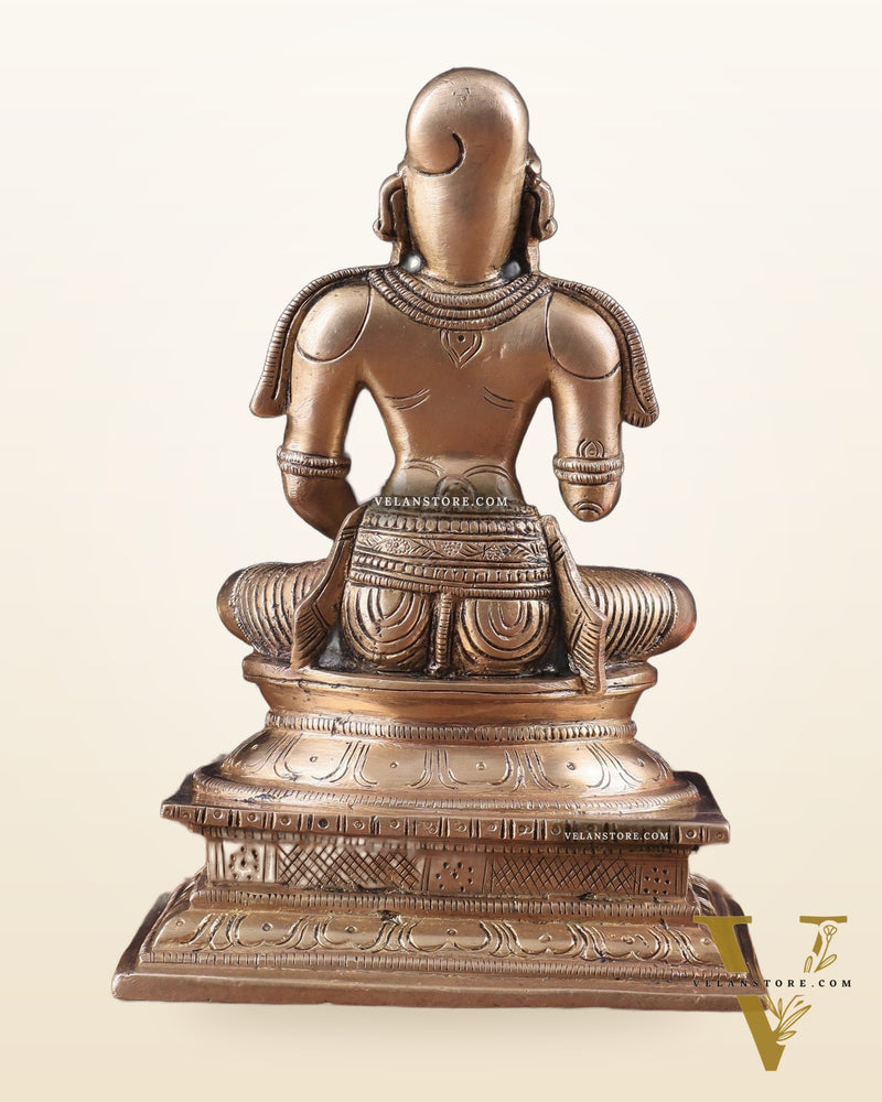 Pure Brass Madhurakavi Alvar - Azhwar Saint of South India 8.25"