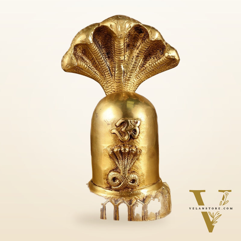 Pure Brass Mahakaal Shiva Lingam | 8x12x10 Inch