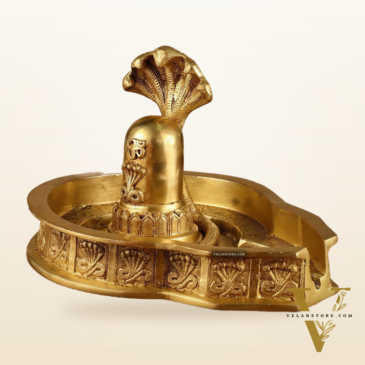Pure Brass Mahakaal Shiva Lingam | 8x12x10 Inch