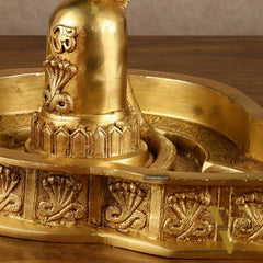 Pure Brass Mahakaal Shiva Lingam | 8x12x10 Inch