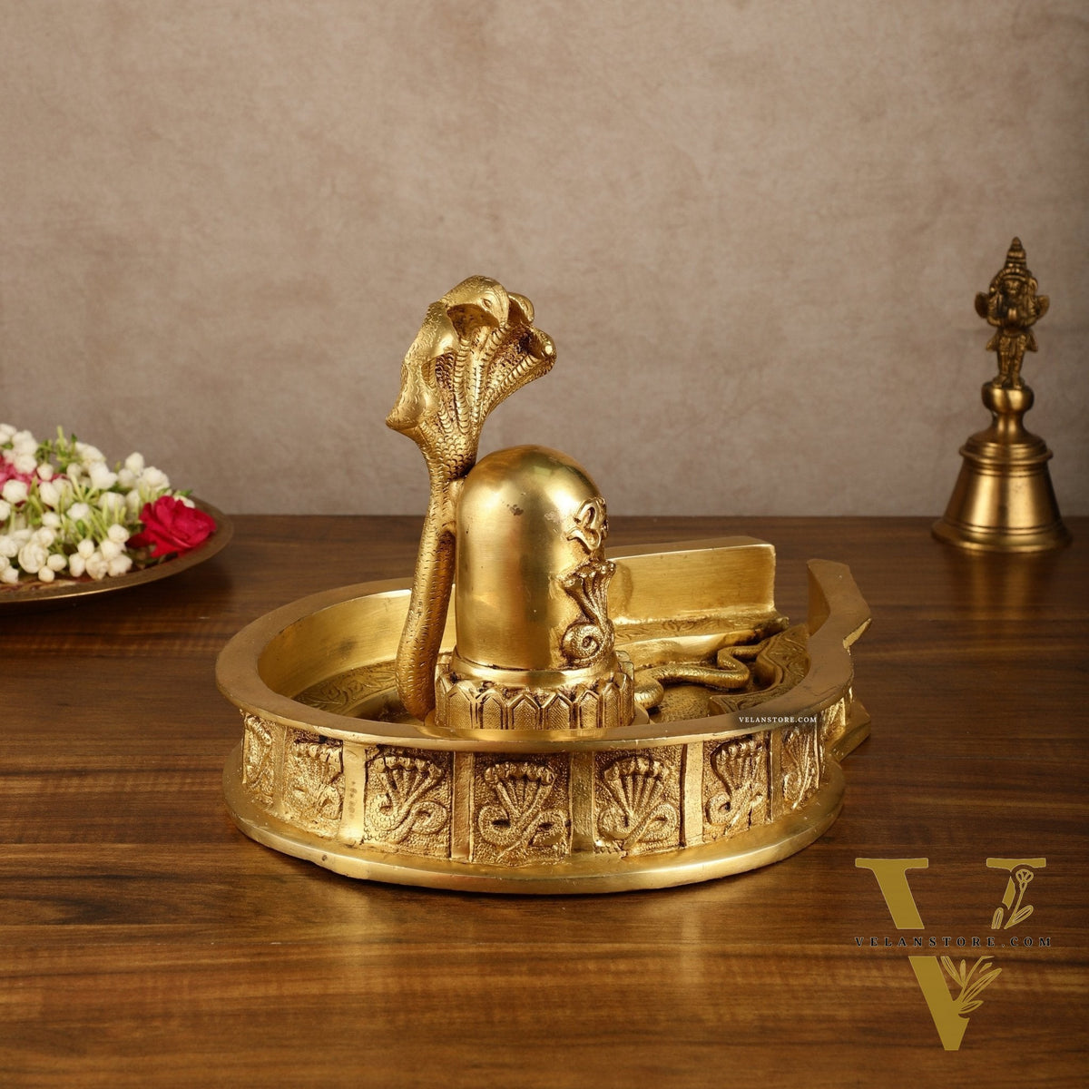 Pure Brass Mahakaal Shiva Lingam | 8x12x10 Inch