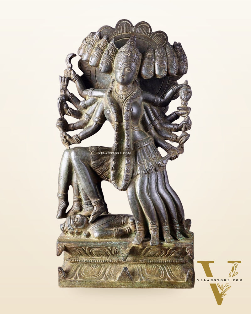 Pure Brass mahavidya Mahakali Statue Idol 15"