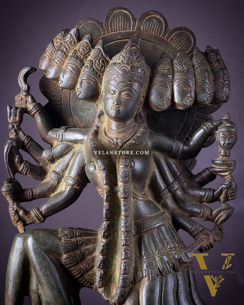 Pure Brass mahavidya Mahakali Statue Idol 15"
