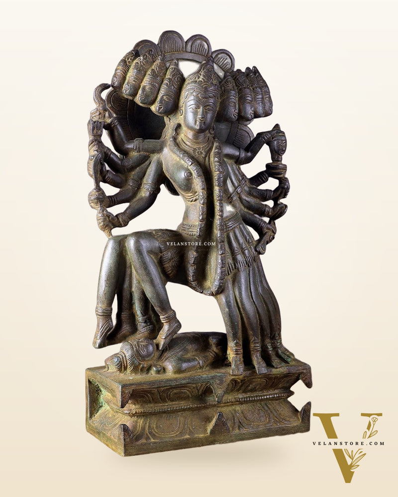 Pure Brass mahavidya Mahakali Statue Idol 15"
