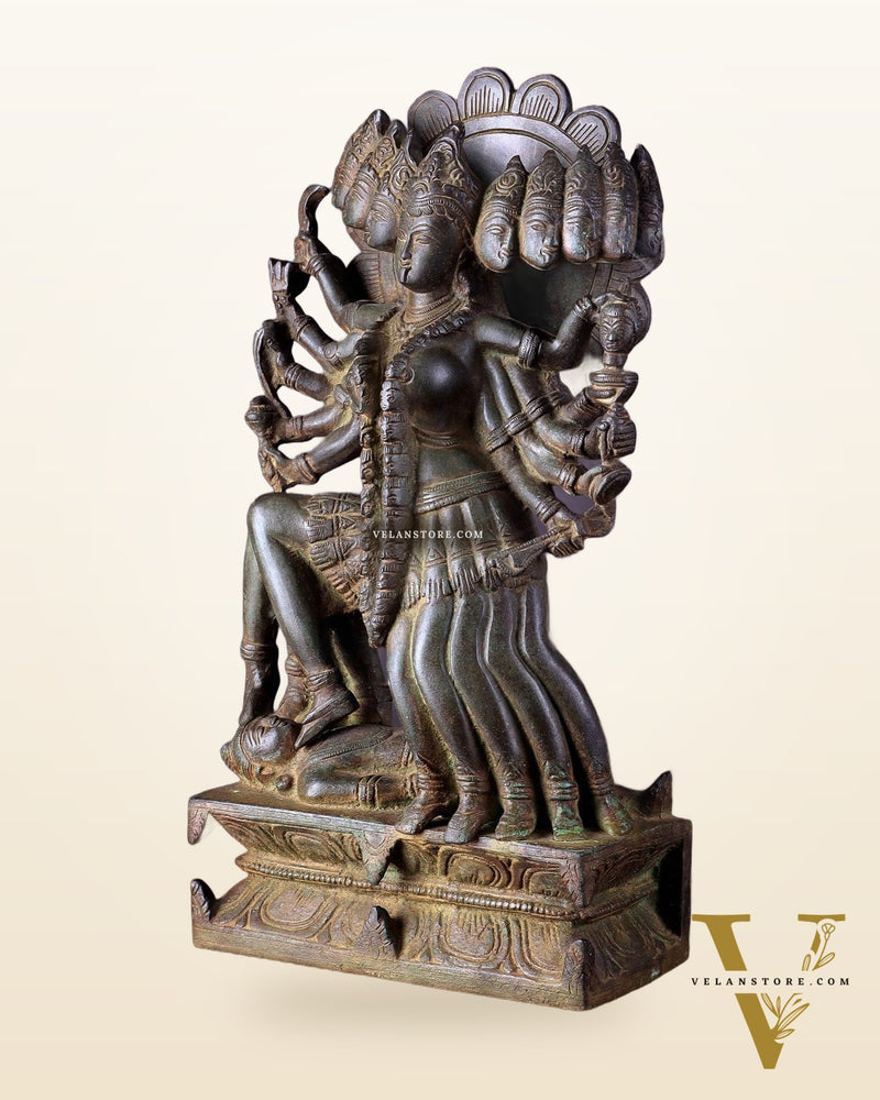 Pure Brass mahavidya Mahakali Statue Idol 15"