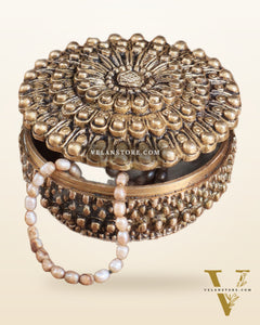 Pure Brass Mandala Design Kumkum Box / Multipurpose Box small