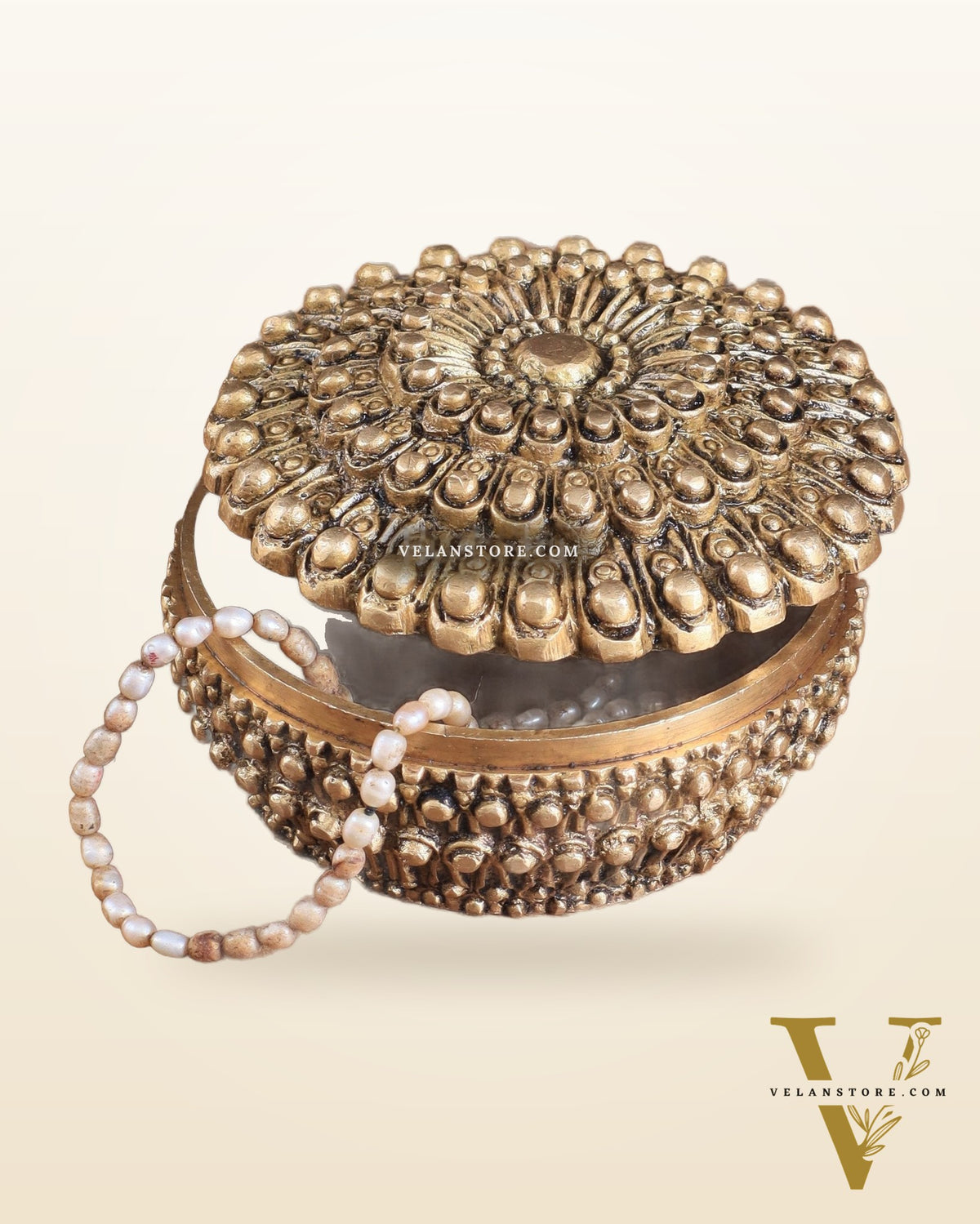 Pure Brass Mandala Design Kumkum Box / Multipurpose Box