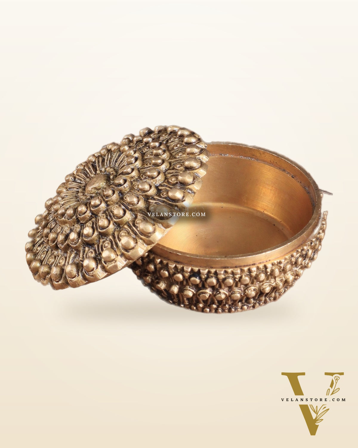 Pure Brass Mandala Design Kumkum Box / Multipurpose Box