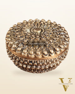 Pure Brass Mandala Design Kumkum Box / Multipurpose Box