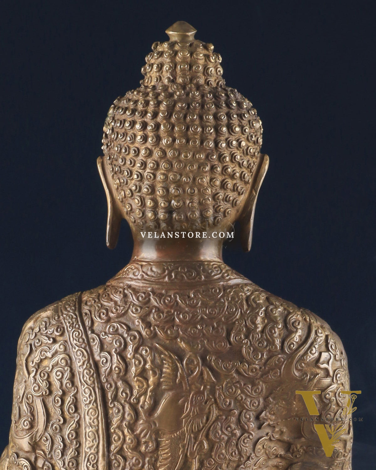 Pure Brass medicine Buddha Statue 17" Bronze tone