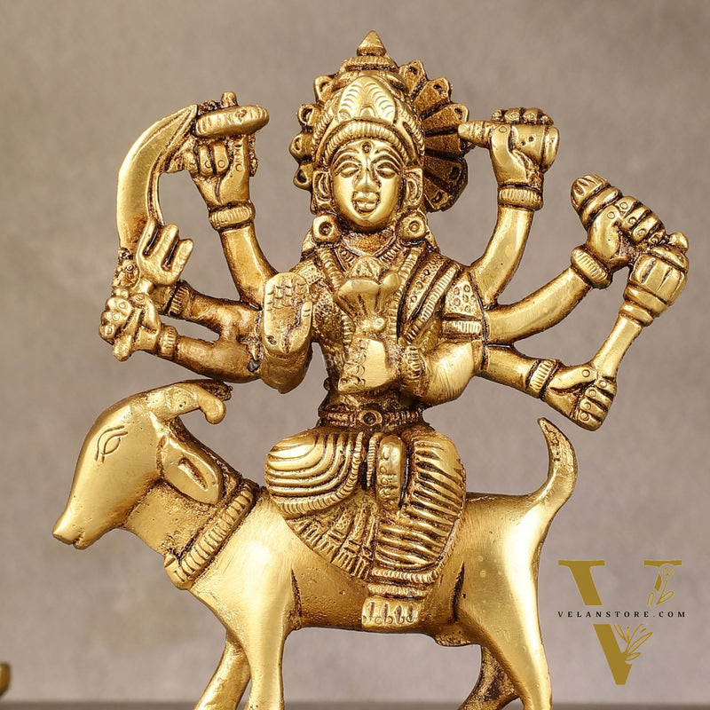 Pure Brass Meldi Mata Idol 5.5 inch