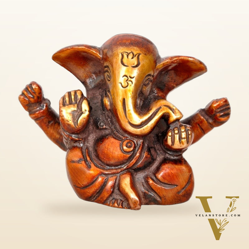 Pure Brass Miniature Appu Ganesha Idol 2.5 inch
