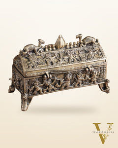 Pure Brass Multipurpose Jewelry Box – Camel Design with Intricate Carvings