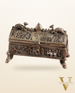 Pure Brass Multipurpose Jewelry Box – Camel Design with Intricate Carvings