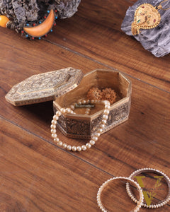 Pure Brass Multipurpose Storage Box with Animal Carvings