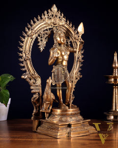 Pure Brass Murugan swamy Kartikeya Idol 16.5 inch
