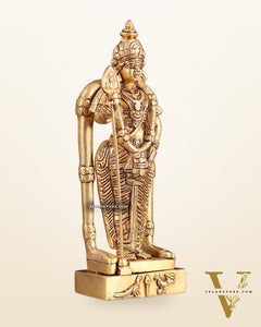 Pure Brass Murugan Swamy Kartikeya Idol – 7" Superfine Carvings