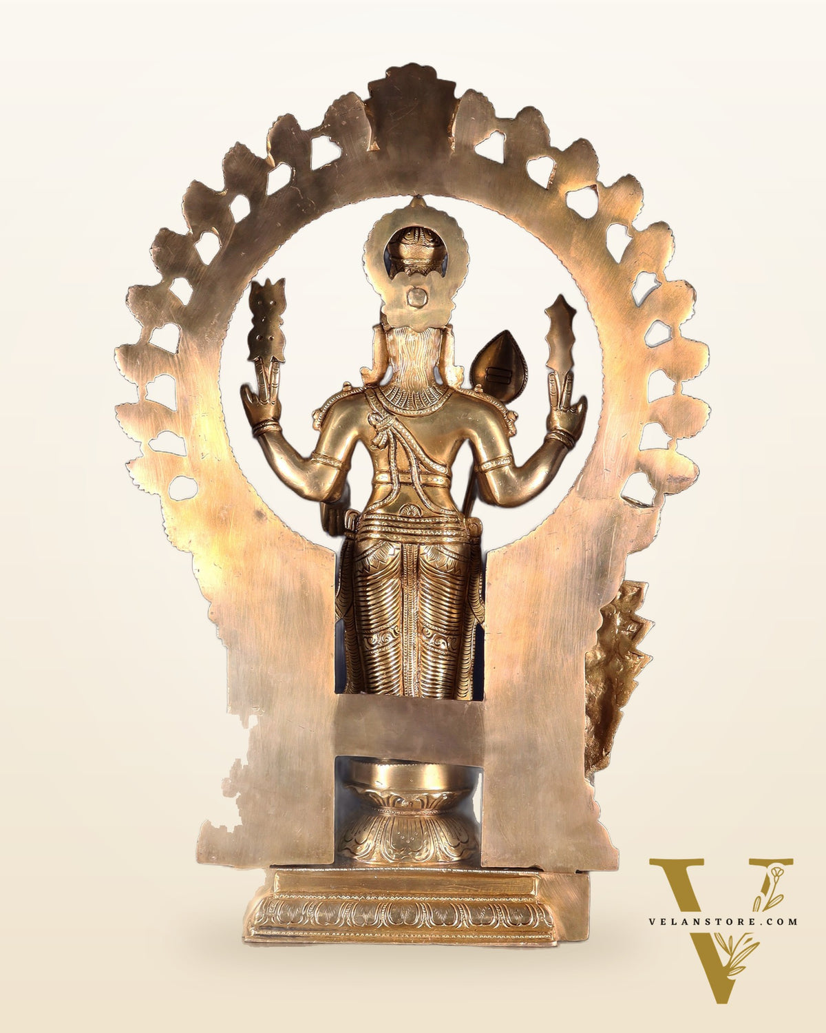 Pure Brass Murugan with Thiruvachi Prabhavali Arch 23 inch