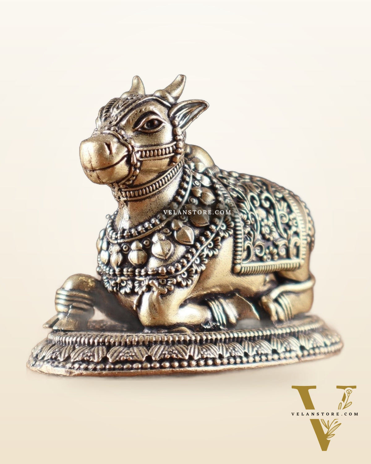 Pure Brass Nandi Bull Miniature Idol – Superfine