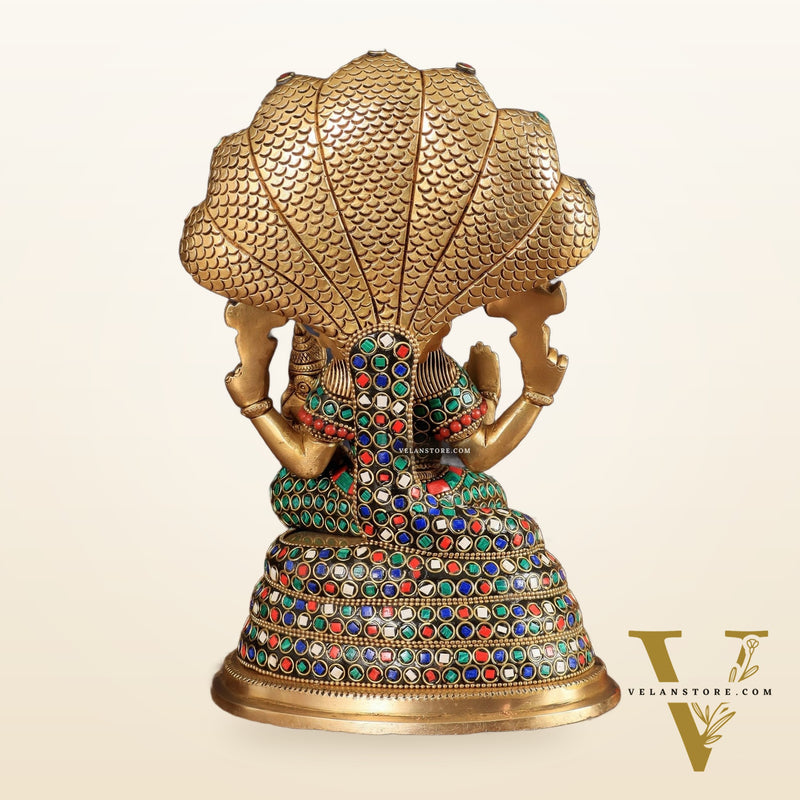 Pure Brass Narasimha Lakshmi idol  10"