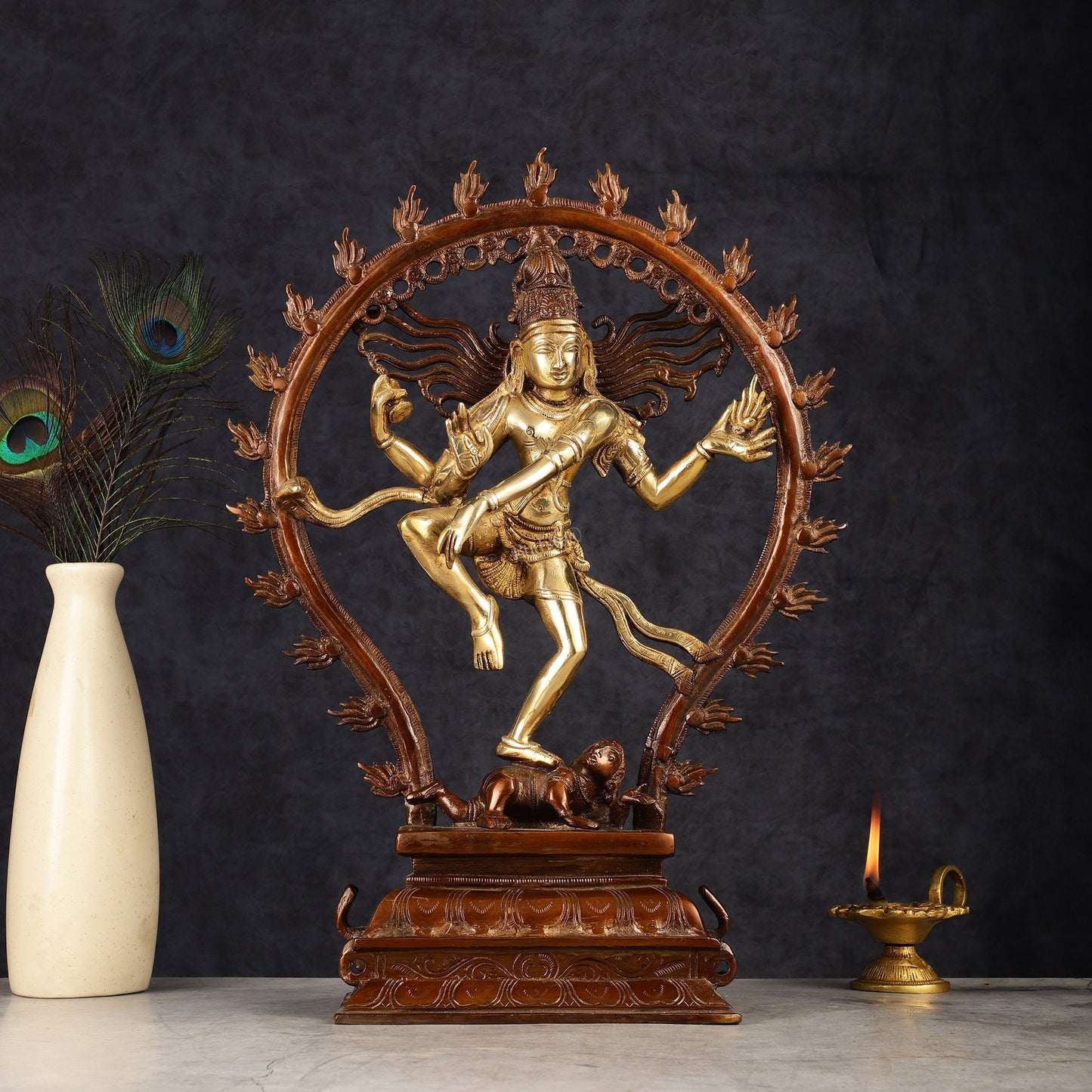 Pure Brass Nataraja Statue 17"