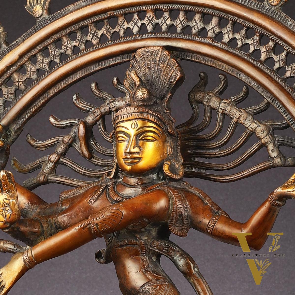 Pure Brass Nataraja Statue | 24" antique Tone