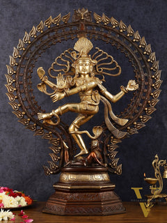 Pure Brass Nataraja Statue - 30 Inch Divine Masterpiece