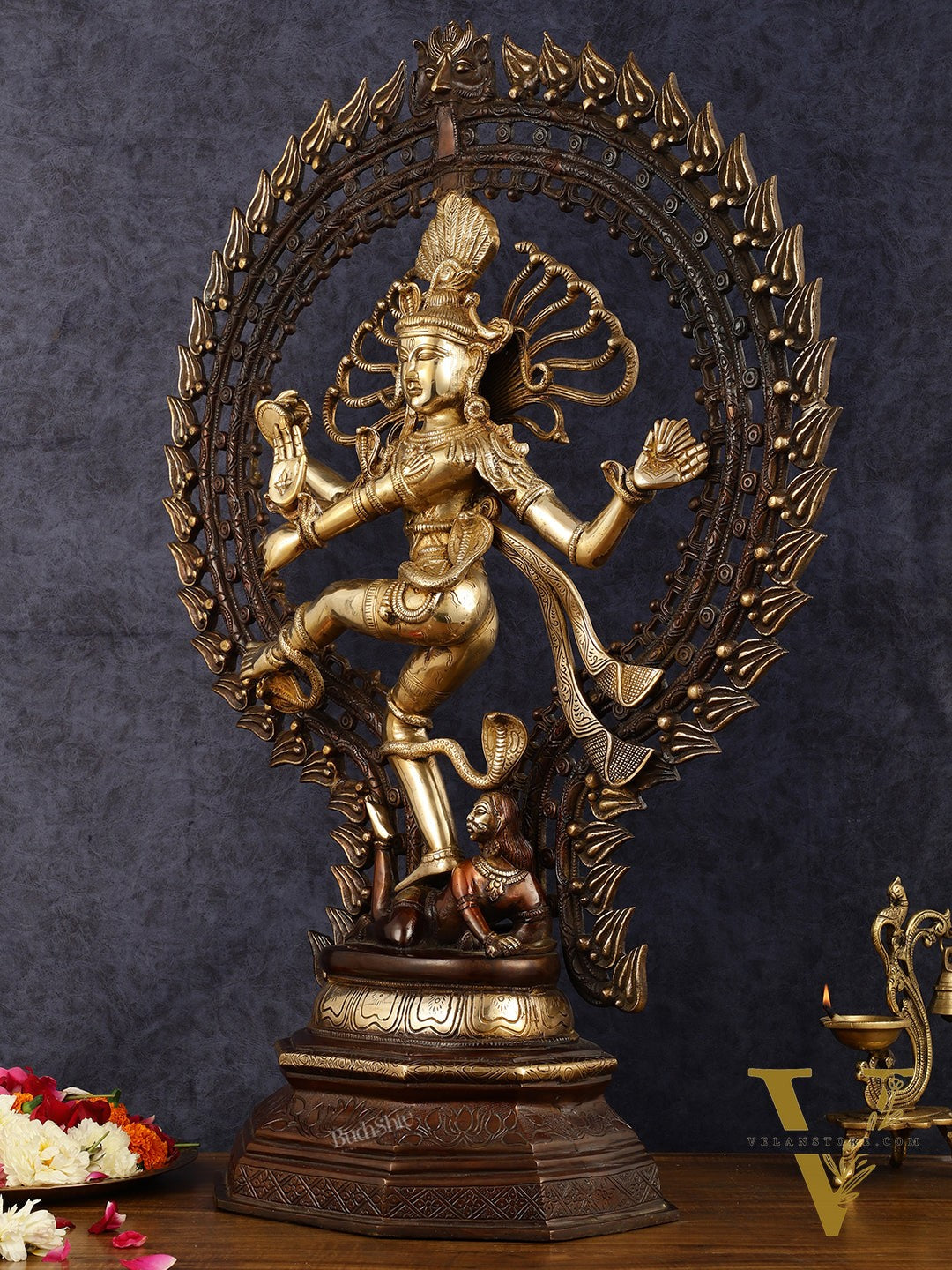 Pure Brass Nataraja Statue - 30 Inch Divine Masterpiece