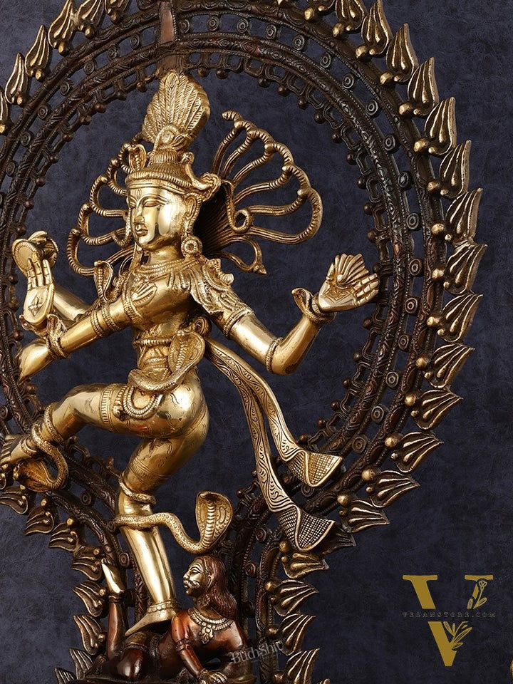 Pure Brass Nataraja Statue - 30 Inch Divine Masterpiece