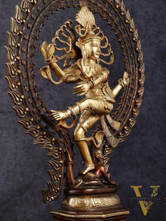 Pure Brass Nataraja Statue - 30 Inch Divine Masterpiece