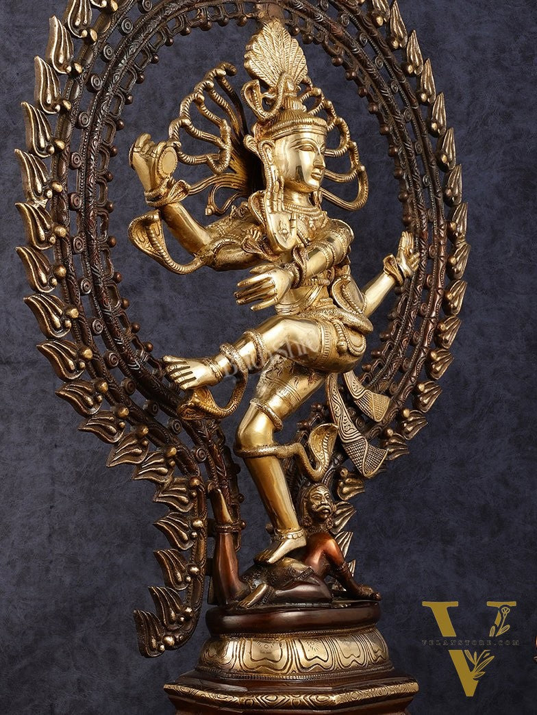 Pure Brass Nataraja Statue - 30 Inch Divine Masterpiece