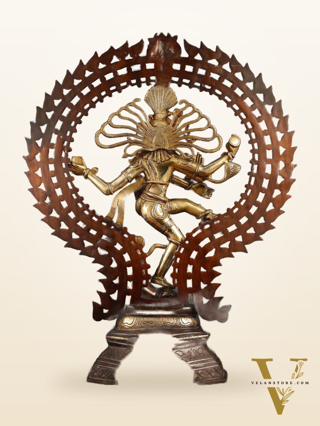 Pure Brass Nataraja Statue - 30 Inch Divine Masterpiece