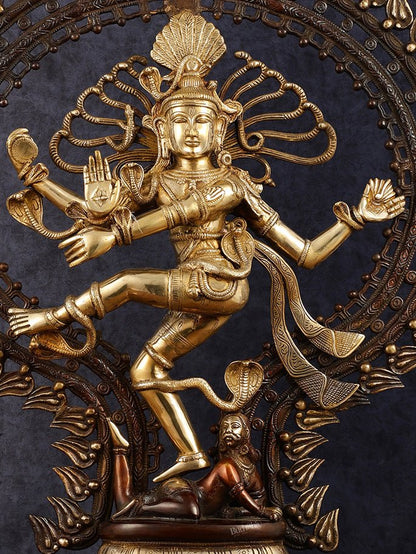 Pure Brass Nataraja Statue - 30 Inch Divine Masterpiece