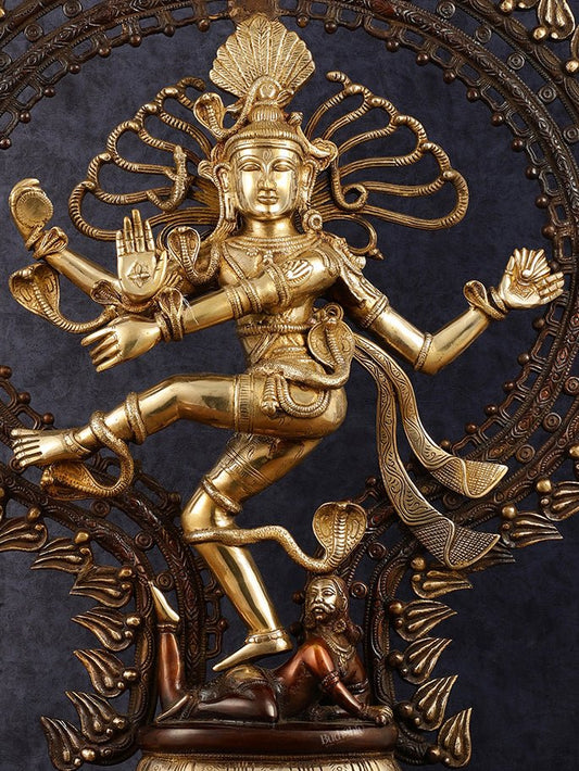 Pure Brass Nataraja Statue - 30 Inch Divine Masterpiece