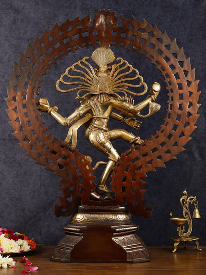Pure Brass Nataraja Statue - 30 Inch Divine Masterpiece