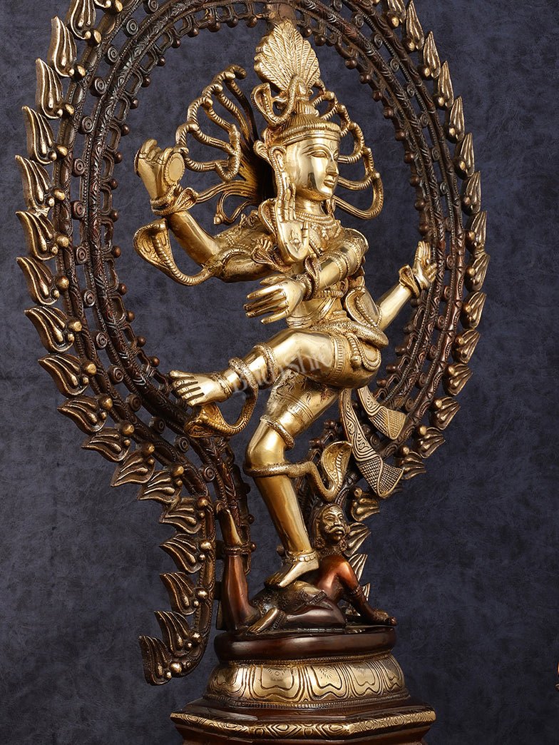 Pure Brass Nataraja Statue - 30 Inch Divine Masterpiece