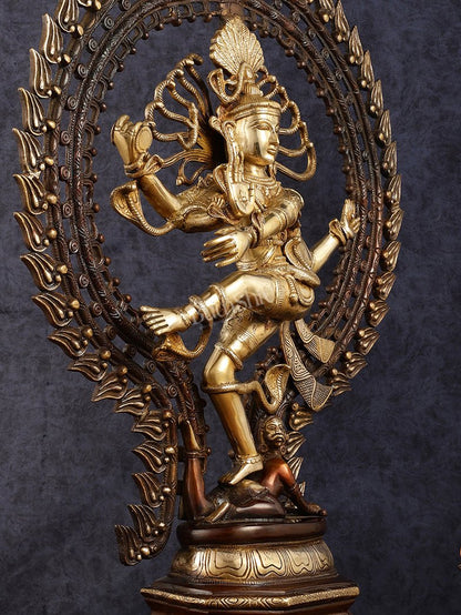 Pure Brass Nataraja Statue - 30 Inch Divine Masterpiece