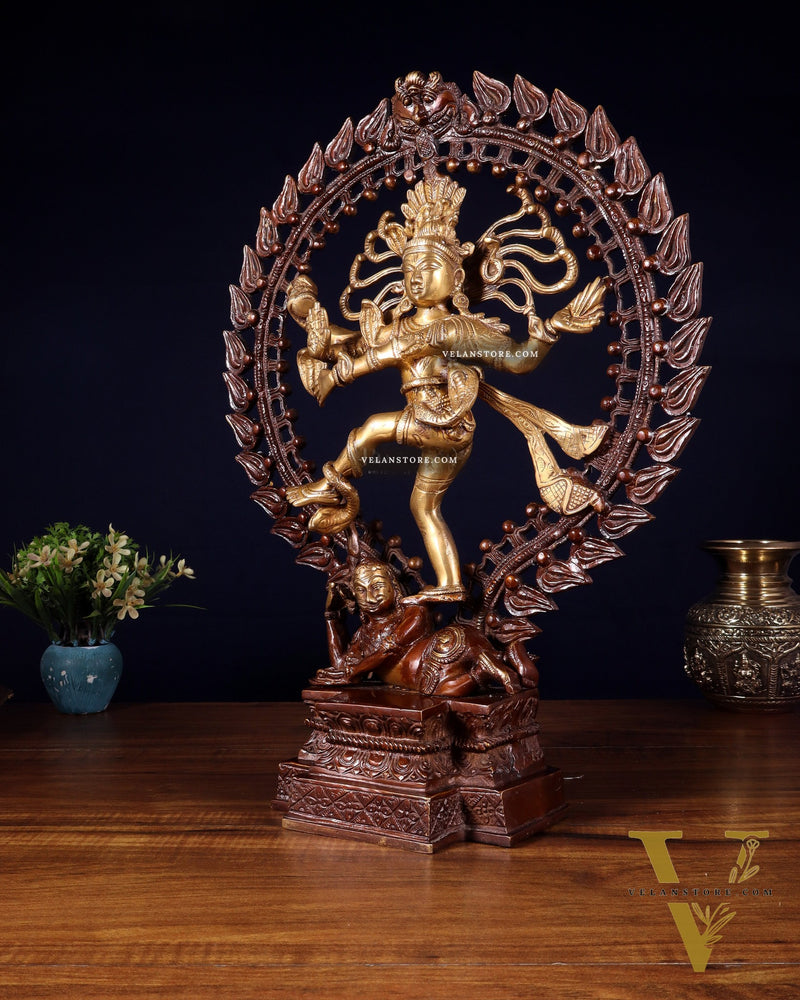 Pure Brass Nataraja Statue - Height 17"