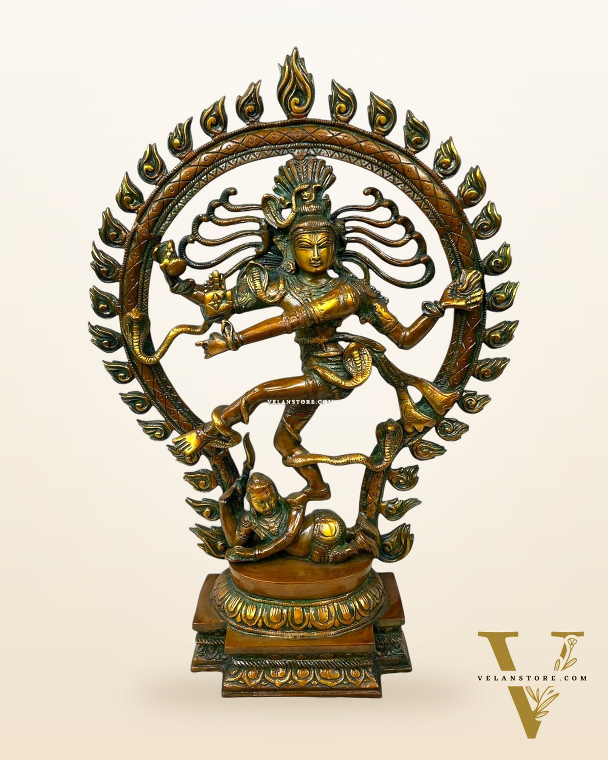 Pure Brass Nataraja Statue - Height 21.5" Antique chola